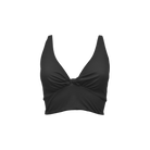 Lezat Bra Ada Organic Cotton Twist Around Sports Bra - Black