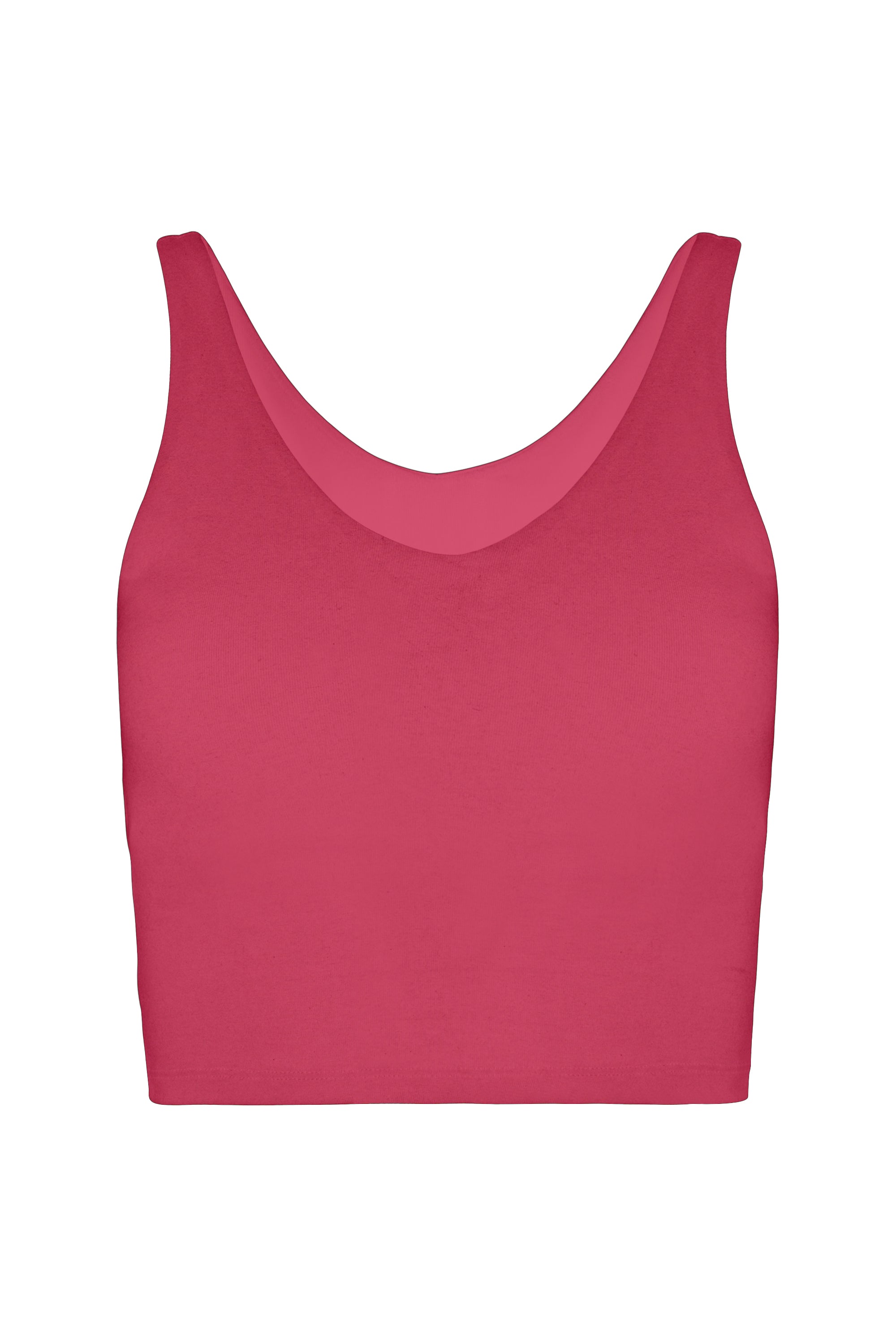 Lezat Bra Berry / XS V Neck Organic Cotton Crop Tank