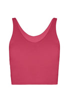 Lezat Bra Berry / XS V Neck Organic Cotton Crop Tank