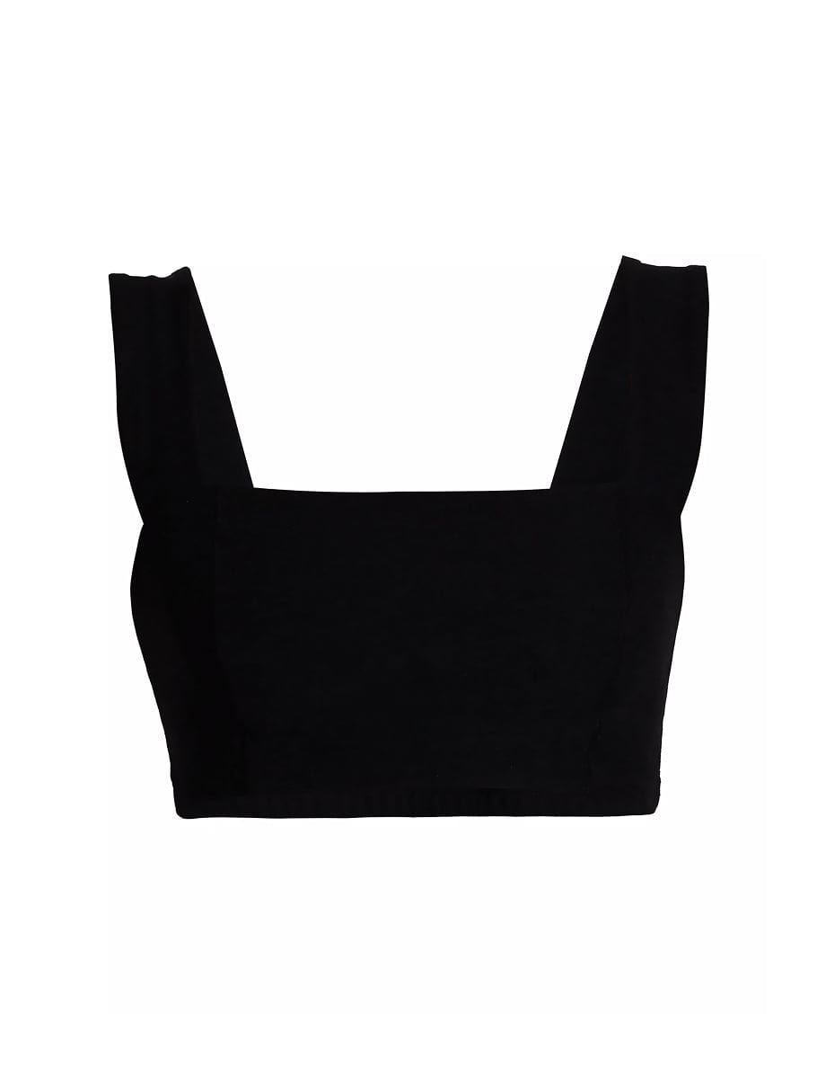 Lezat Bra Black / XS Square Neck Organic Cotton Sports Bra