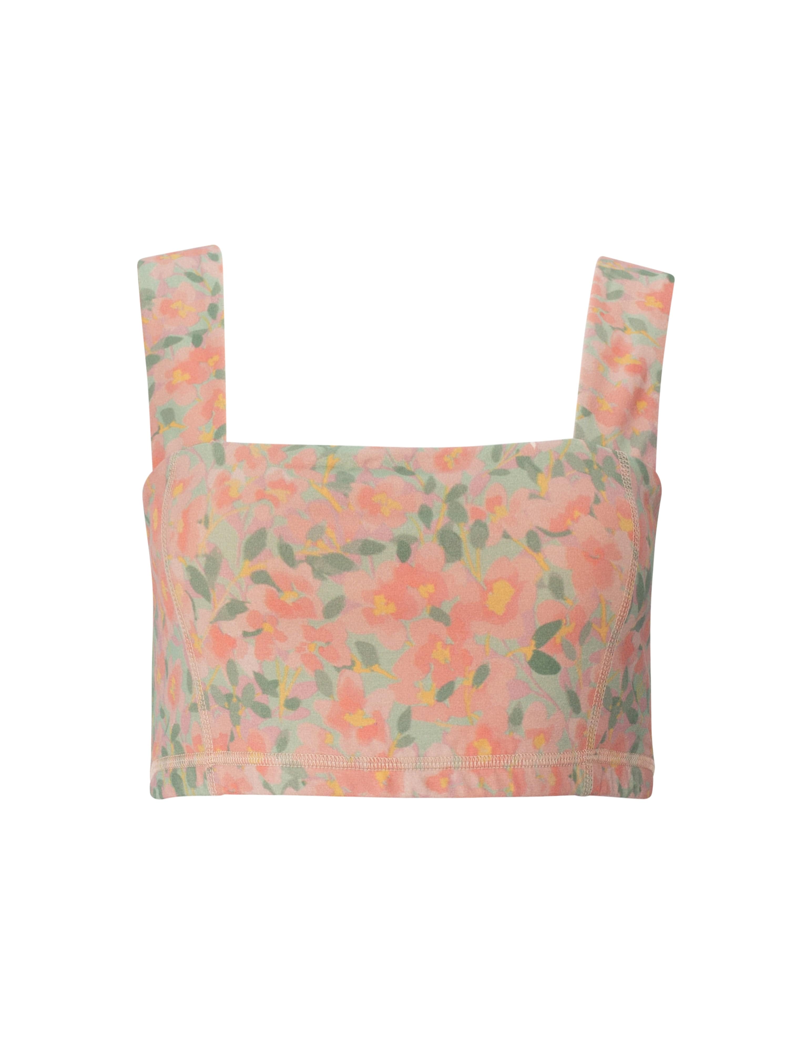 Lezat Bra Blossom Print / XS Square Neck Organic Cotton Sports Bra