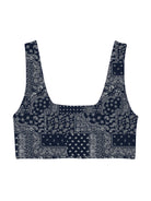 Lezat Bra Blue Paisley / XS Klara Organic Cotton Twist Back Sport Bra