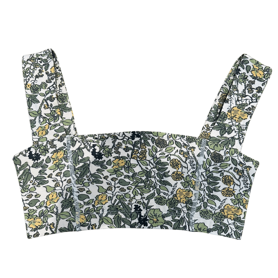 Lezat Bra Botanical / XS Square Neck Organic Cotton Sports Bra