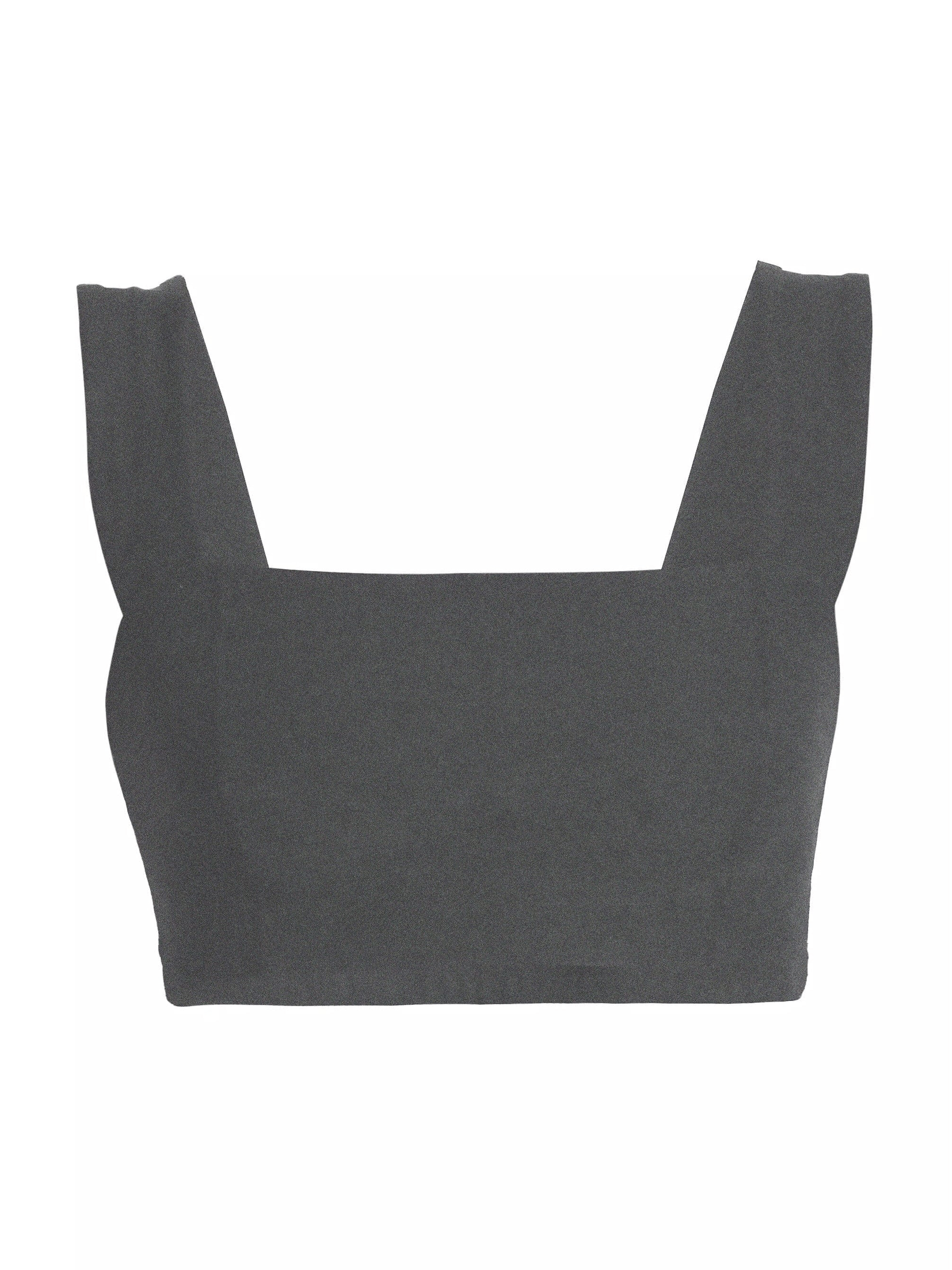Lezat Bra Dark Heather Gray / XS Square Neck Organic Cotton Sports Bra