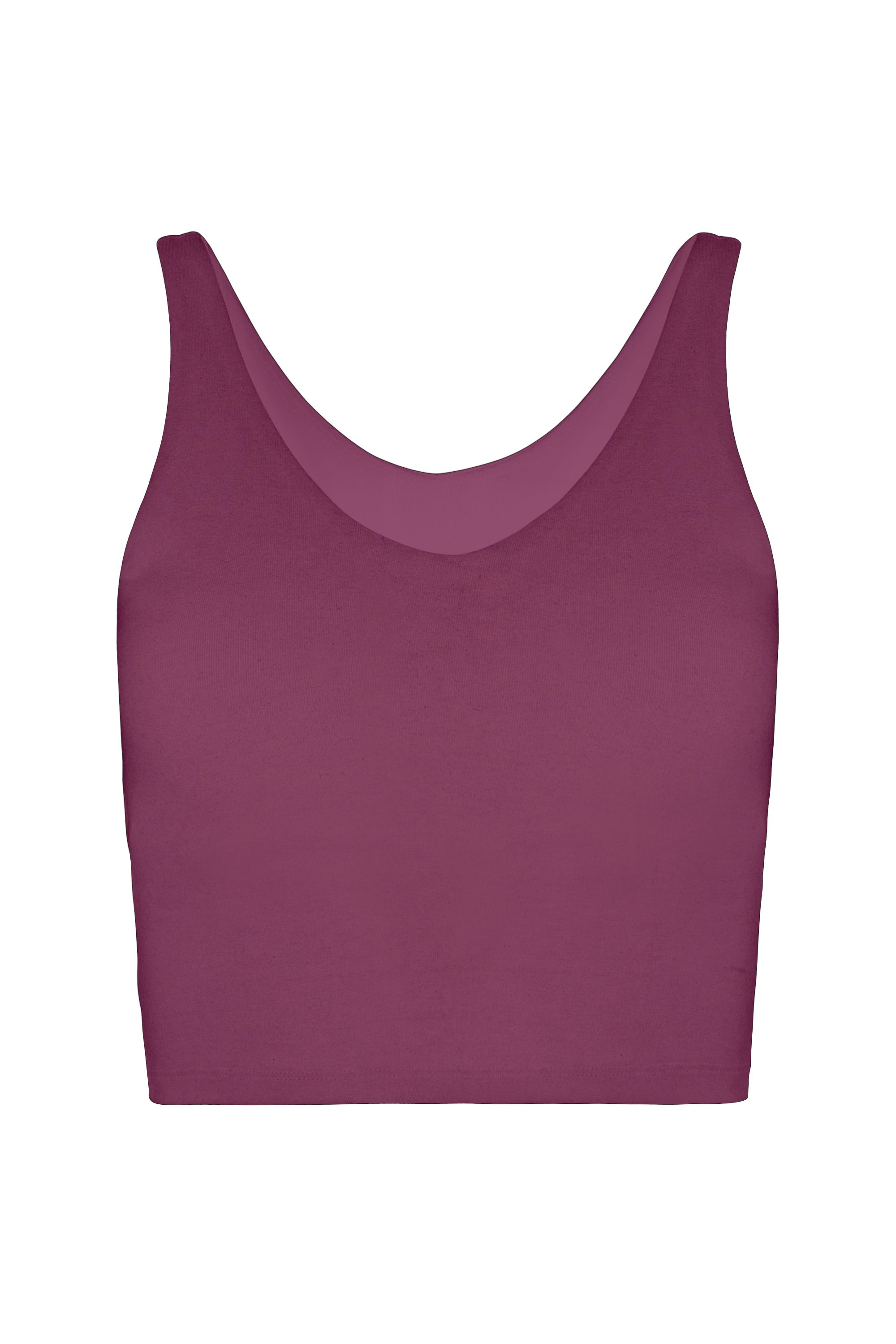 Lezat Bra Grape / XS V Neck Organic Cotton Crop Tank