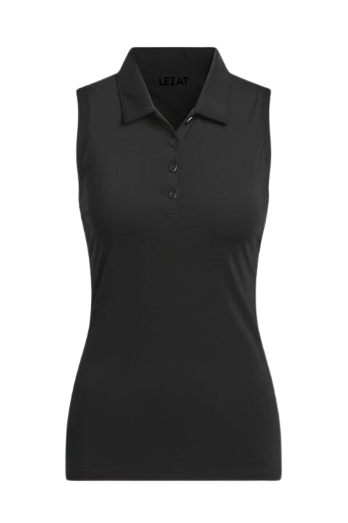 Lezat Bra Lexy Organic Cotton Polo Tank - Black