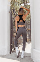 Lezat Bra Neda Colorblock Organic Cotton Bra Top - Dark Heather Gray