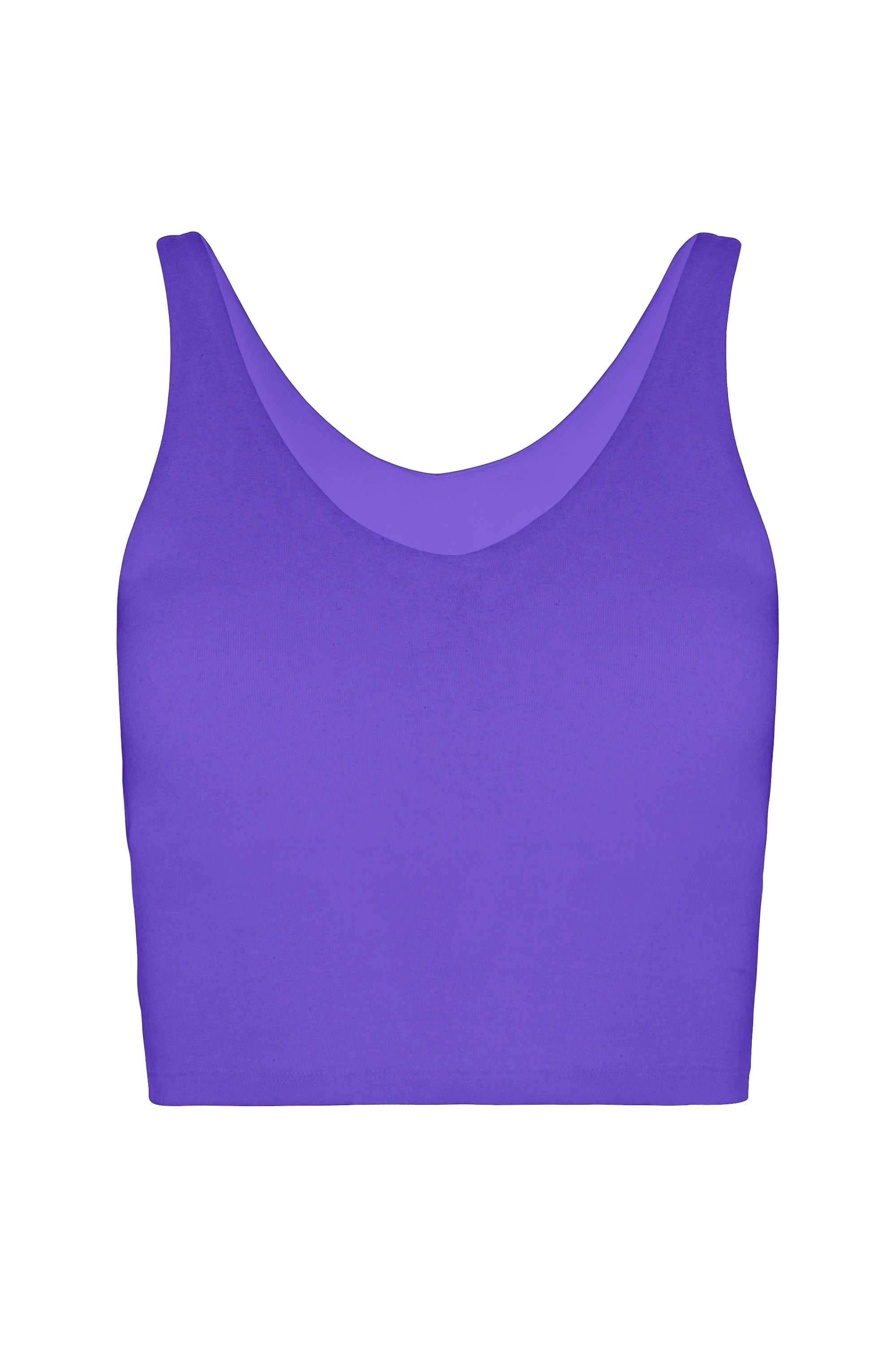 Lezat Bra Ultra Violet / XS V Neck Organic Cotton Crop Tank