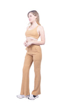 Lezat Drawstring Pant Jules Waffle Knit Organic Cotton Drawstring Pant - Iced Coffee
