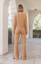 Lezat Drawstring Pant Jules Waffle Knit Organic Cotton Drawstring Pant - Iced Coffee