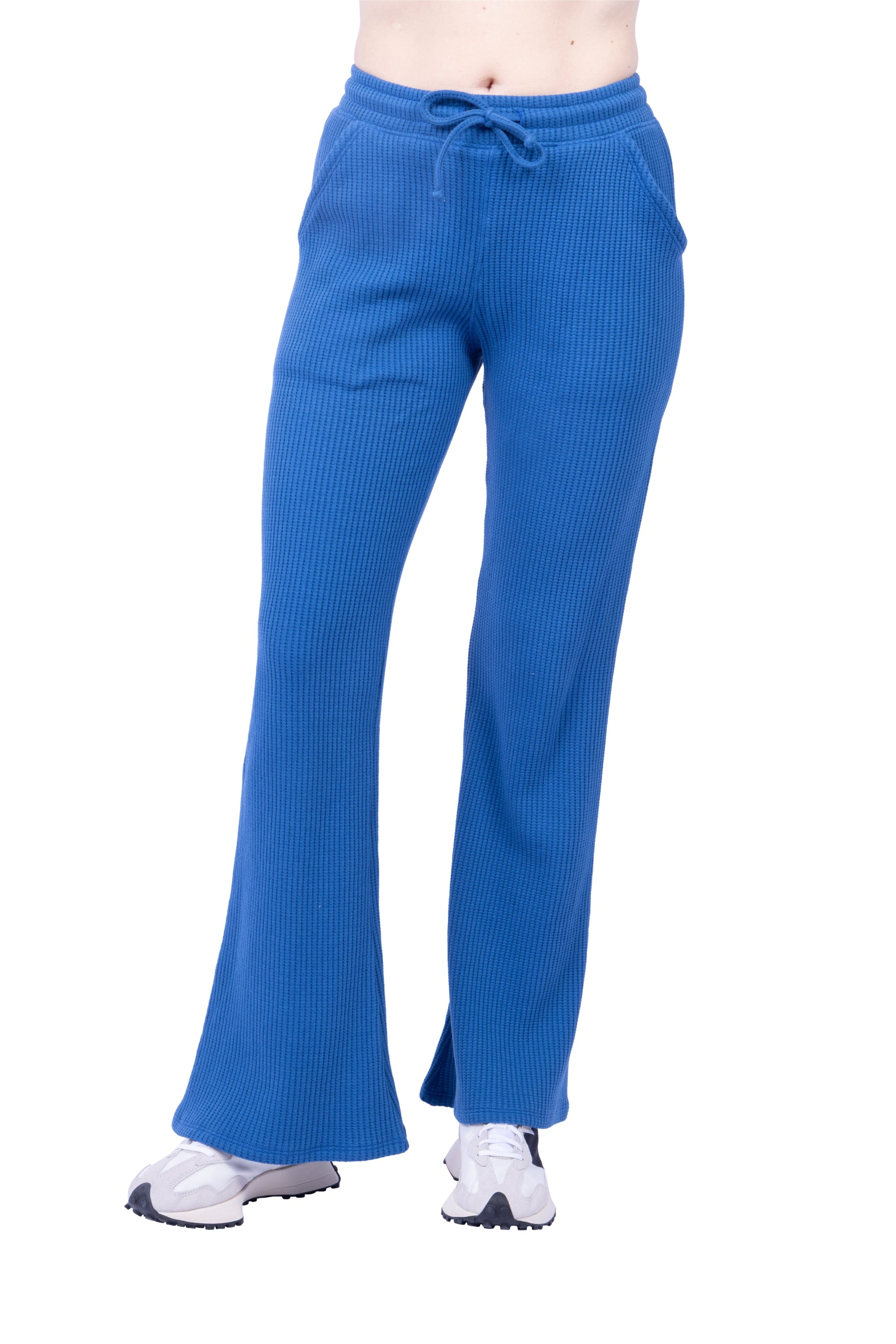 Lezat Drawstring Pant Jules Waffle Knit Organic Cotton Drawstring Pant - Marine