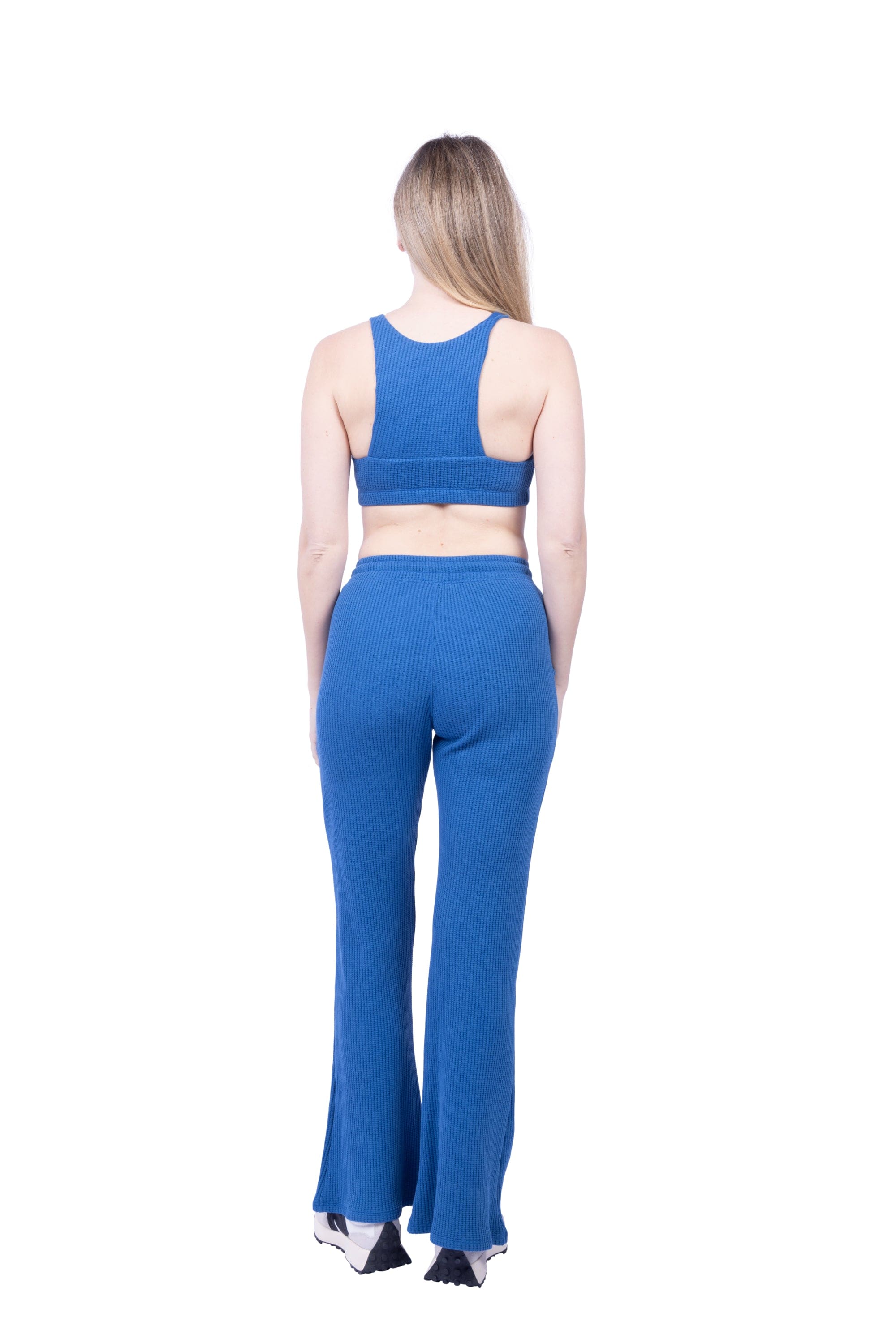 Lezat Drawstring Pant Jules Waffle Knit Organic Cotton Drawstring Pant - Marine