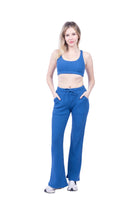 Lezat Drawstring Pant Jules Waffle Knit Organic Cotton Drawstring Pant - Marine