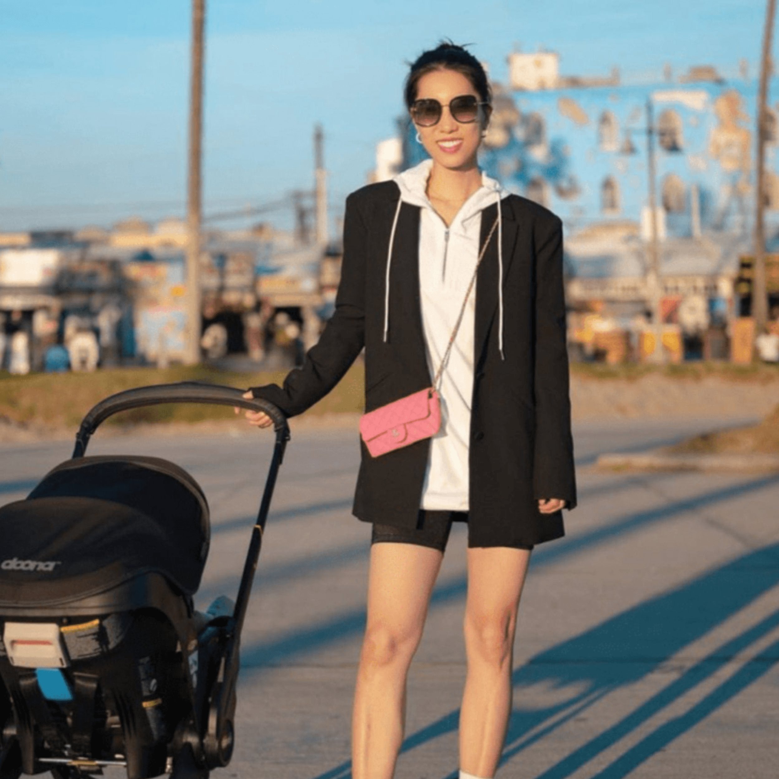 Lezat Dress Abby Windbreaker Hoodie Dress - White