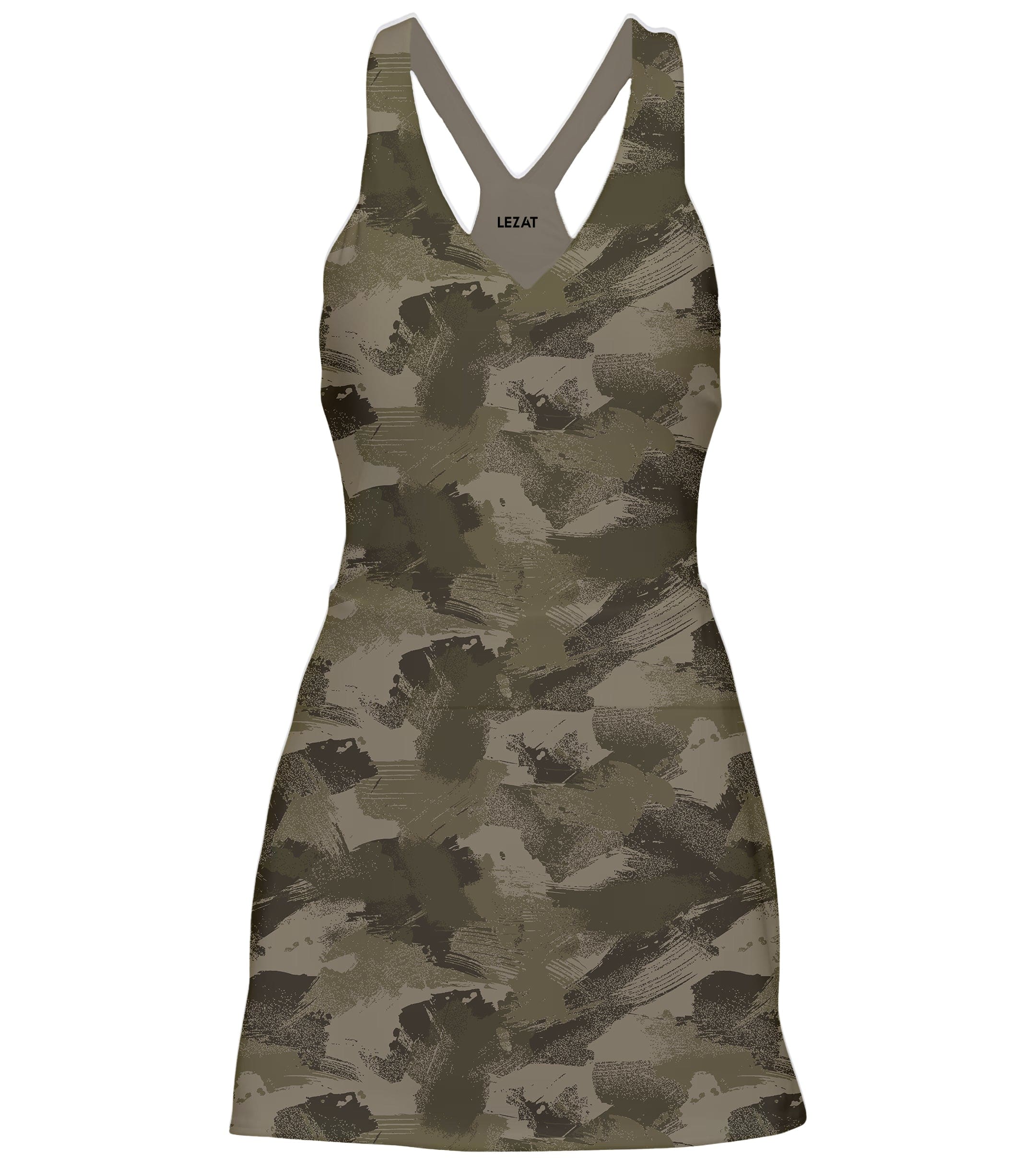 Lezat Dress Camo Brush / XS Isla Racerback Organic Cotton Sport Dress