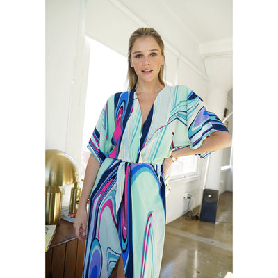 Lezat Dress Joey Maxi Dress - Indigo Wave