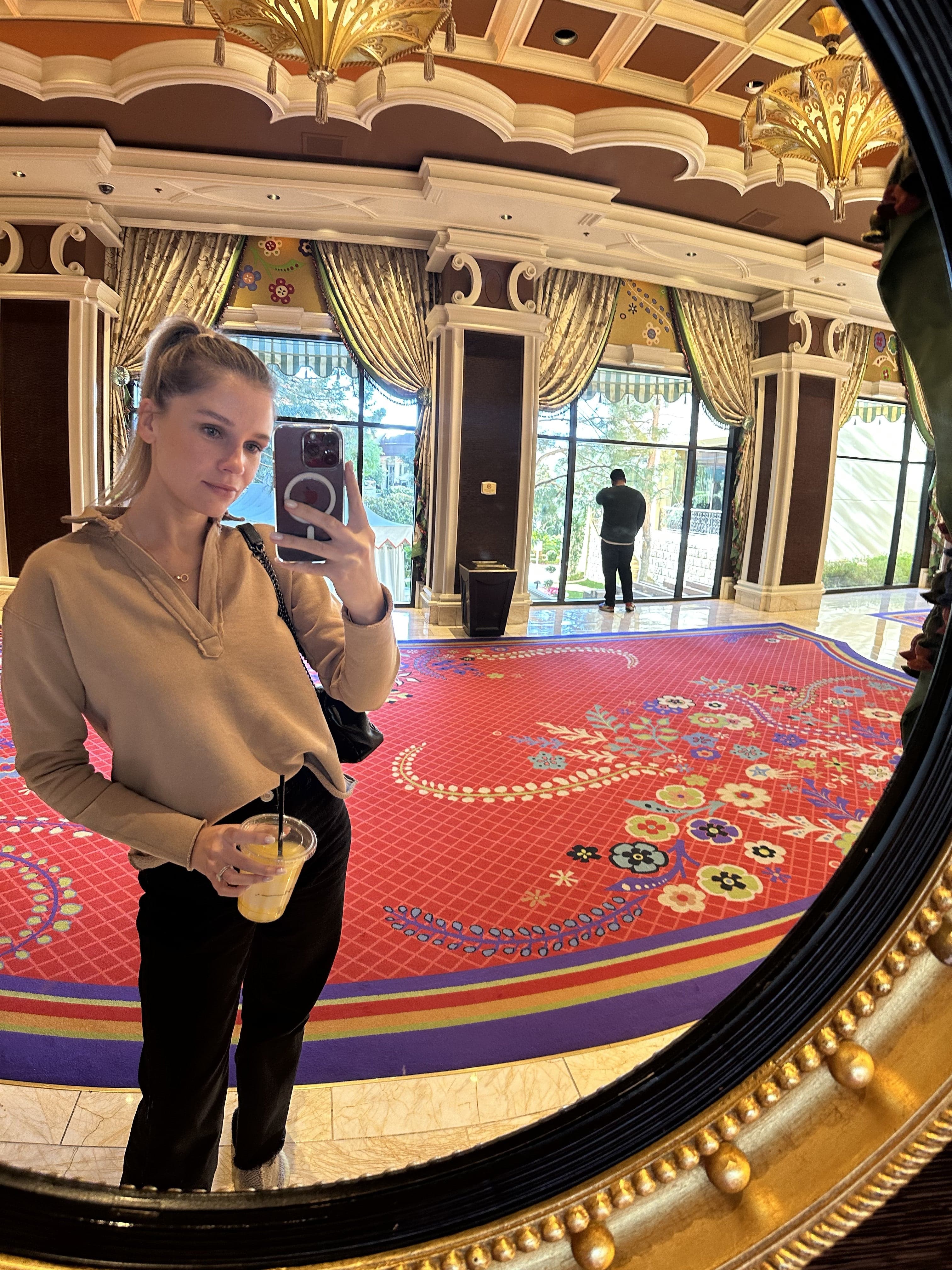 Lezat Dress Khloe Cotton V-Neck Henley - Latte