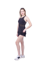 Lezat Dress Leena Organic Cotton & Mesh Sport Dress - Black