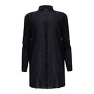 Lezat Dress Naomi Floral Linen Tunic Blouse - Black