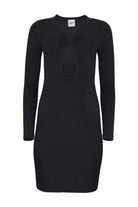 Lezat Dress Nelly Front Cut Out Modal Mini Dress - Black