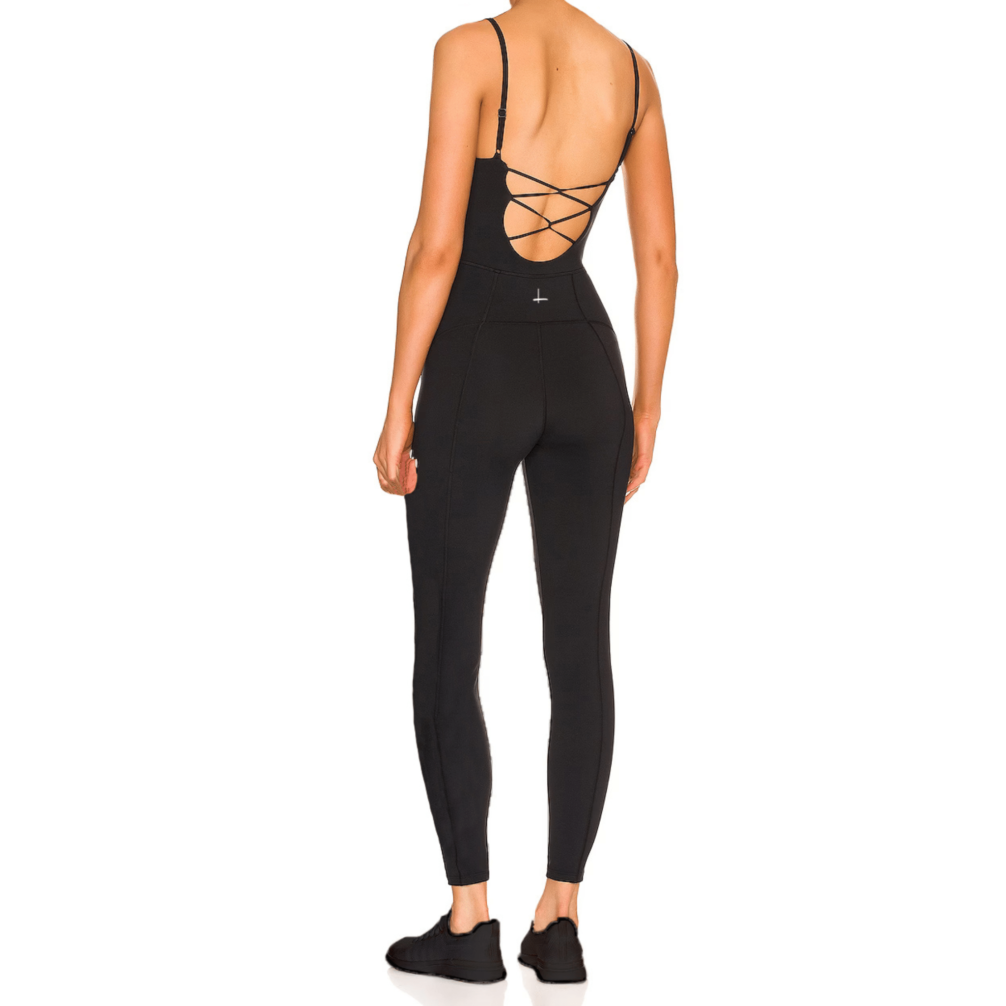 Lezat Jumpsuit Lorna Criss-Cross Organic Cotton Jumpsuit - Black