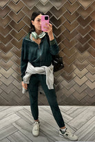 Lezat Jumpsuit Restore Soft Terry Jumpsuit - Hunter Green Tie Dye