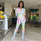 Lezat Jumpsuit Restore Soft Terry Jumpsuit - Neon Tie Dye