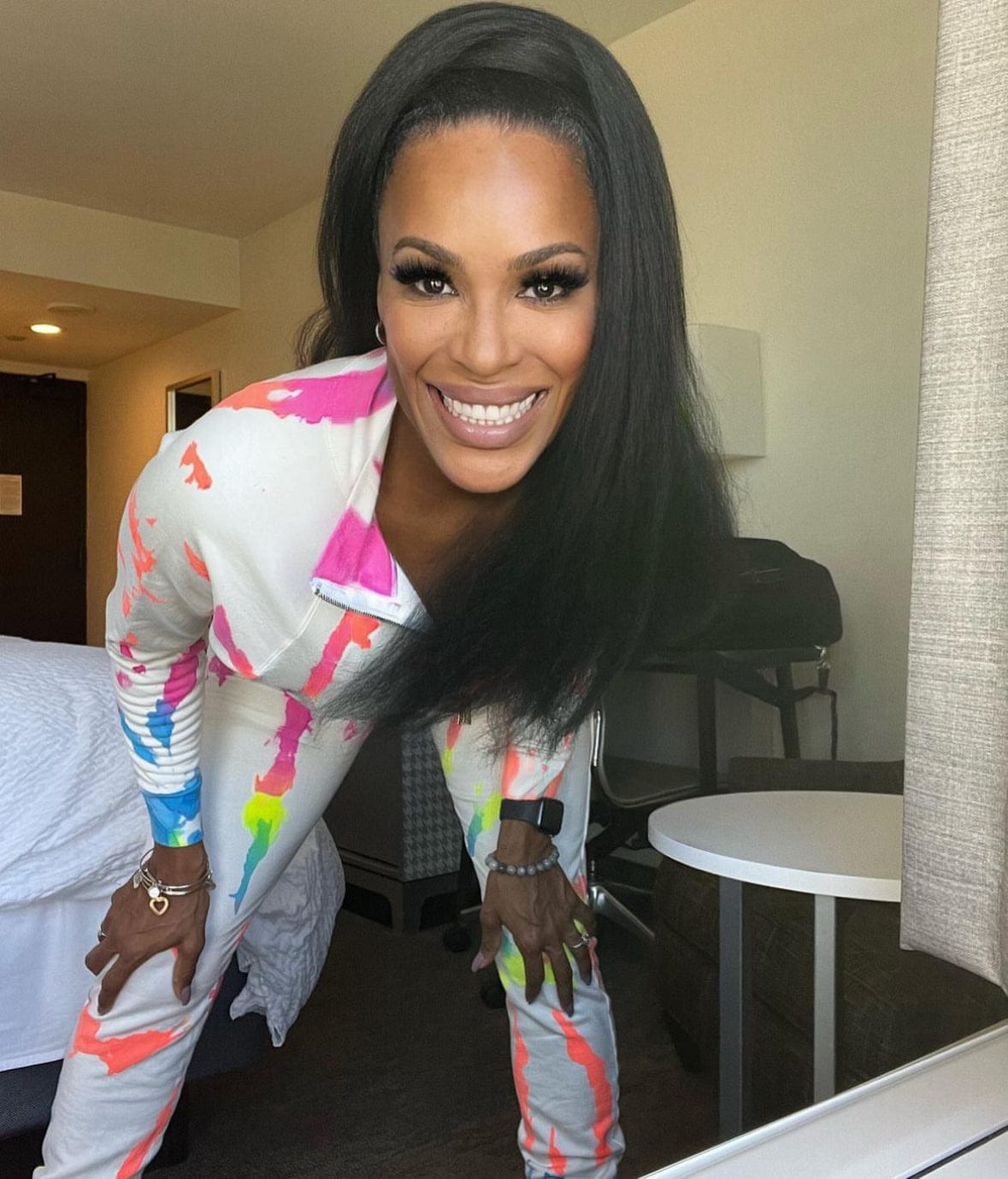 Lezat Jumpsuit Restore Soft Terry Jumpsuit - Neon Tie Dye