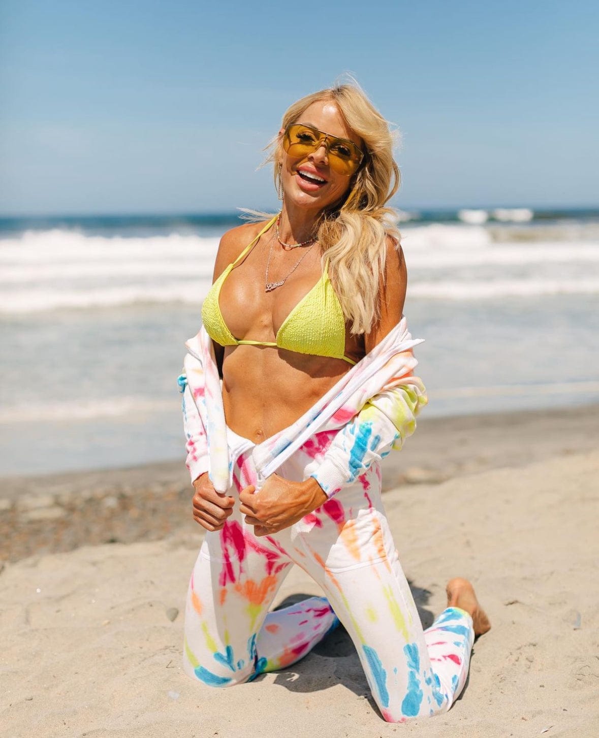 Lezat Jumpsuit Restore Soft Terry Jumpsuit - Neon Tie Dye