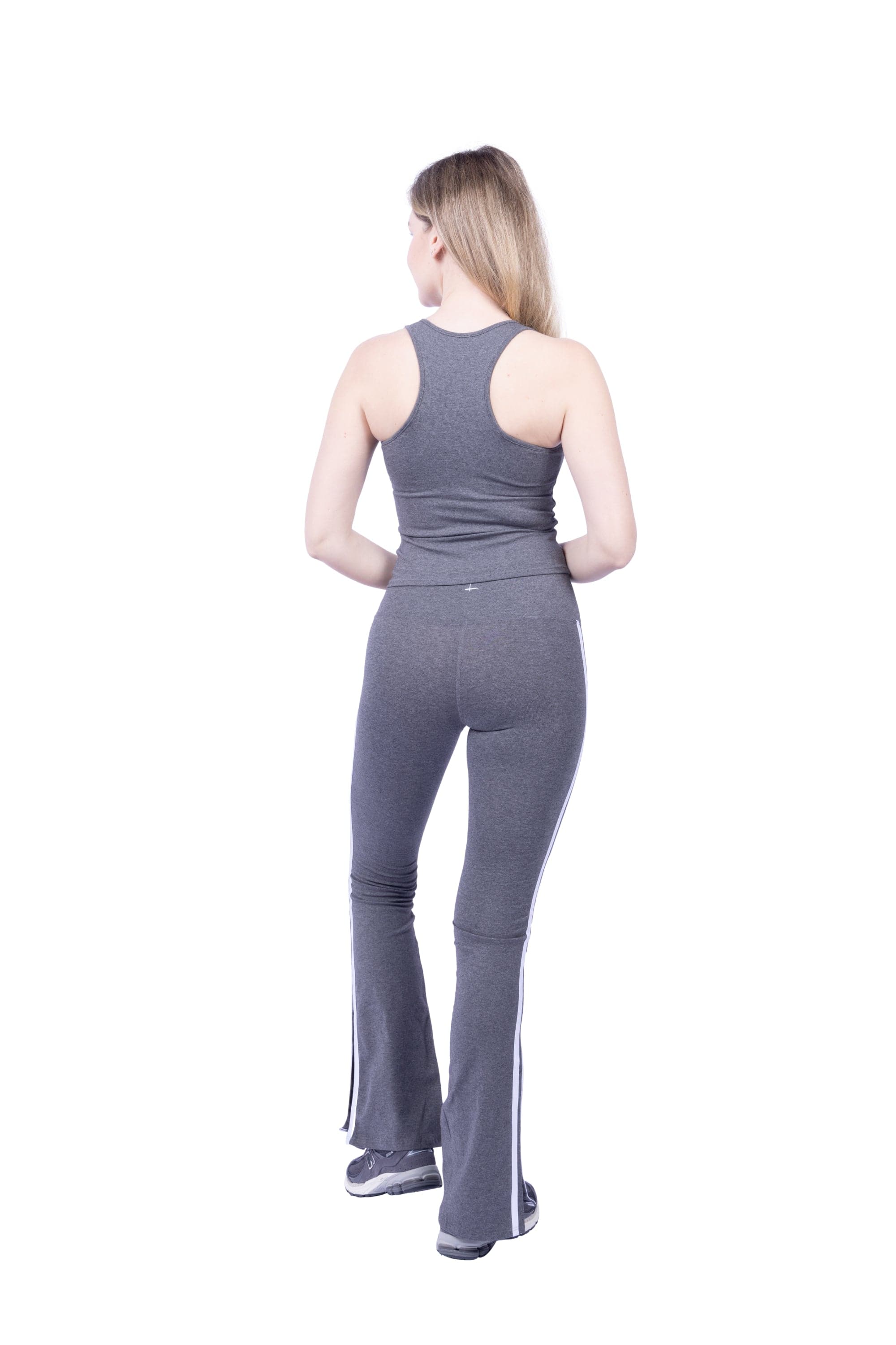 Lezat Legging Ella Organic Cotton High-Rise Flare Stripe Leggings