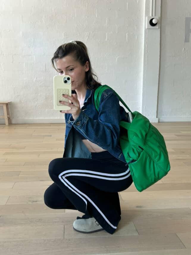 Lezat Legging Ella Organic Cotton High-Rise Flare Stripe Leggings