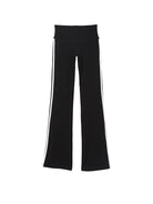 Lezat Legging Ella Organic Cotton High-Rise Flare Stripe Leggings - Black