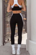 Lezat Legging Neda Colorblock Organic Cotton High Waisted Legging - Black