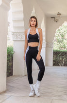 Lezat Legging Neda Colorblock Organic Cotton High Waisted Legging - Black