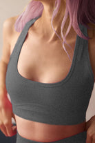 Lezat Legging Reagan Organic Cotton Sports Bra - Dark Heather Gray