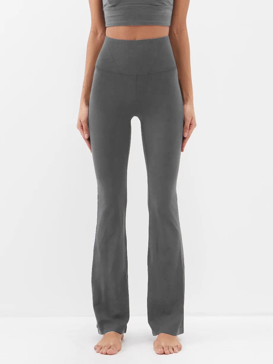 Lezat Legging Vanna Organic Cotton Bootleg Flare Pant - Dark Heather Grey