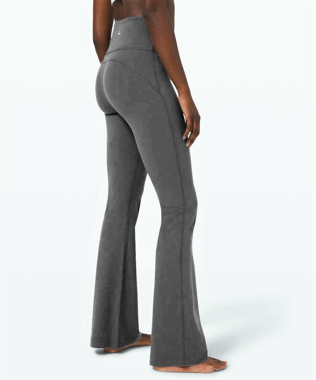 Lezat Legging Vanna Organic Cotton Bootleg Flare Pant - Dark Heather Grey