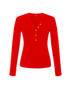 Lezat Long Sleeve Tomato / XS Monroe Organic Cotton Henley Long Sleeve