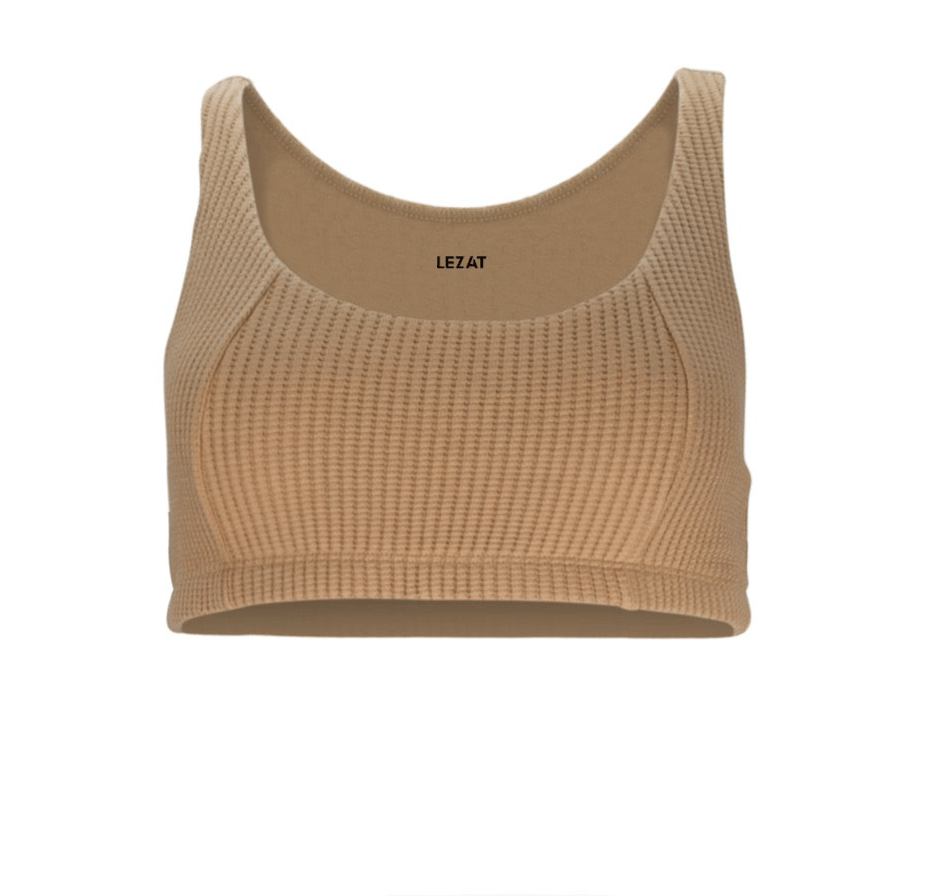 Lezat Lounge Bra Iced Coffee / XS Jules Thermal Organic Cotton Sports Bra
