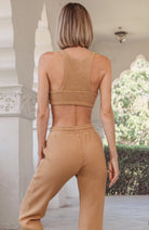 Lezat Lounge Bra Jules Thermal Organic Cotton Sports Bra - Iced Coffee