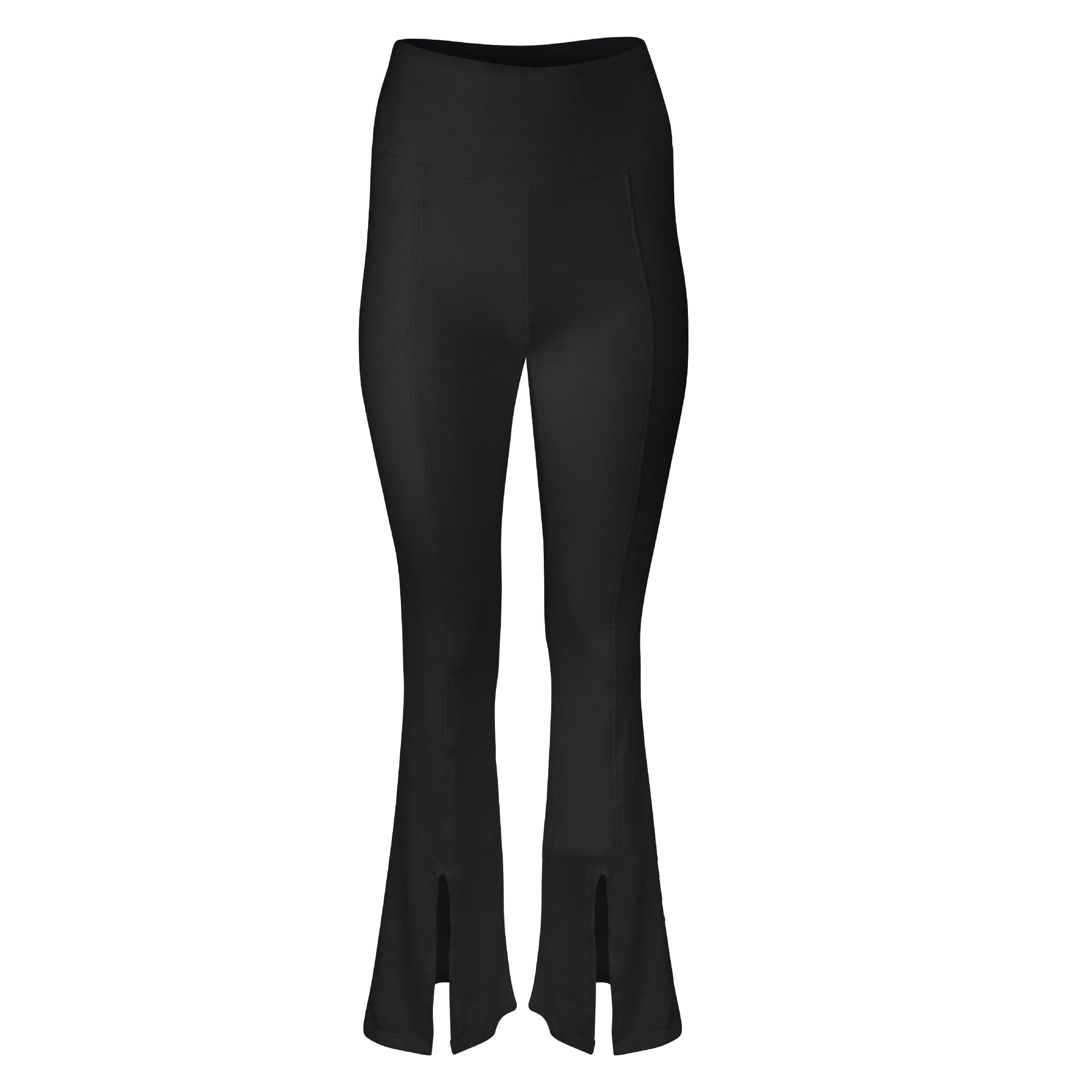 Lezat Pant Dana Cotton Split Front Hem Pant - Black
