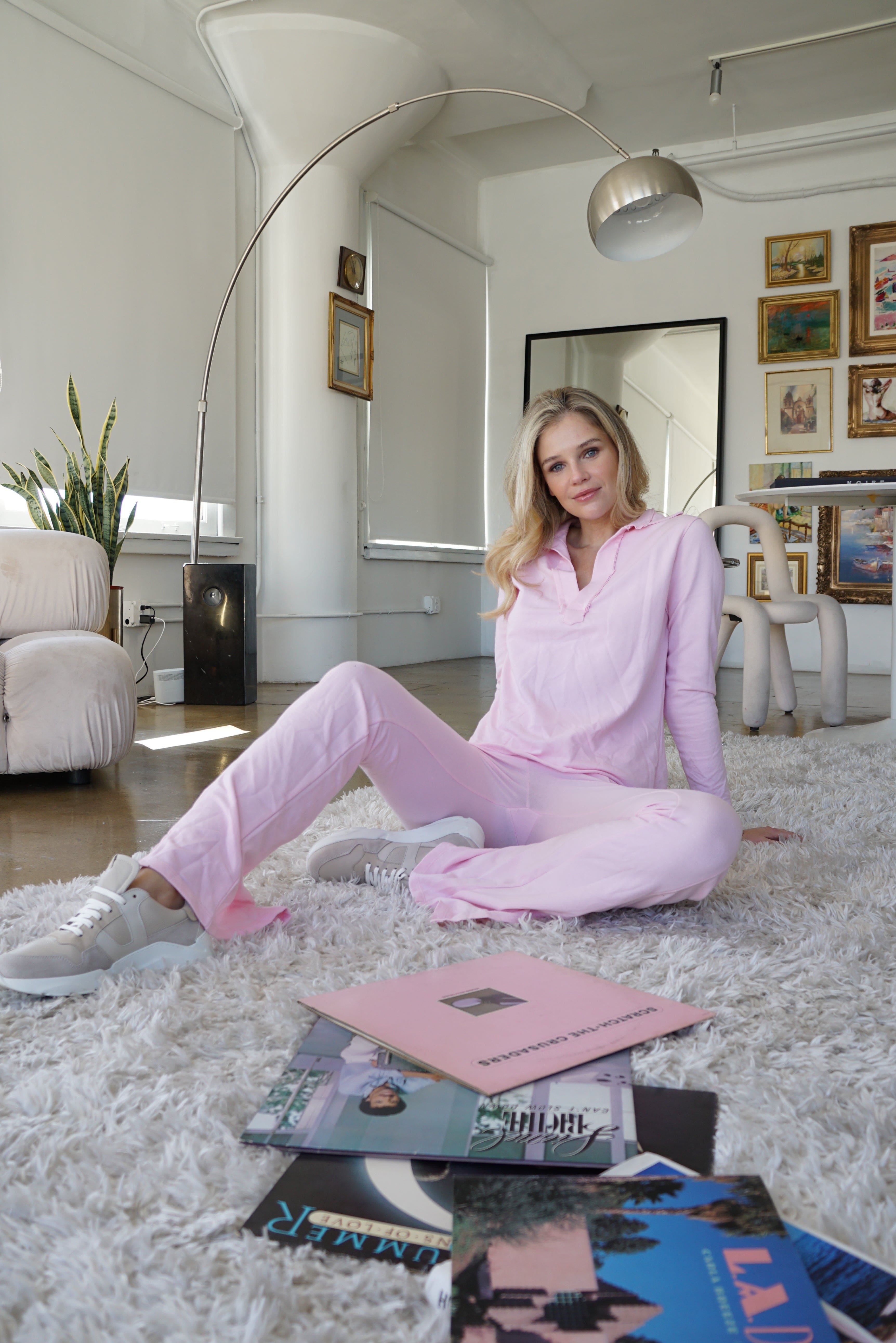 Lezat Pant Dana Cotton Split Front Hem Pant - Quartz