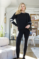 Lezat Pullover Gilda Organic Cotton Varsity Sweatshirt - Black