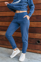 Lezat Sweatpants Heart-to-Heart Cotton Drawstring Sweatpant - Acid Denim