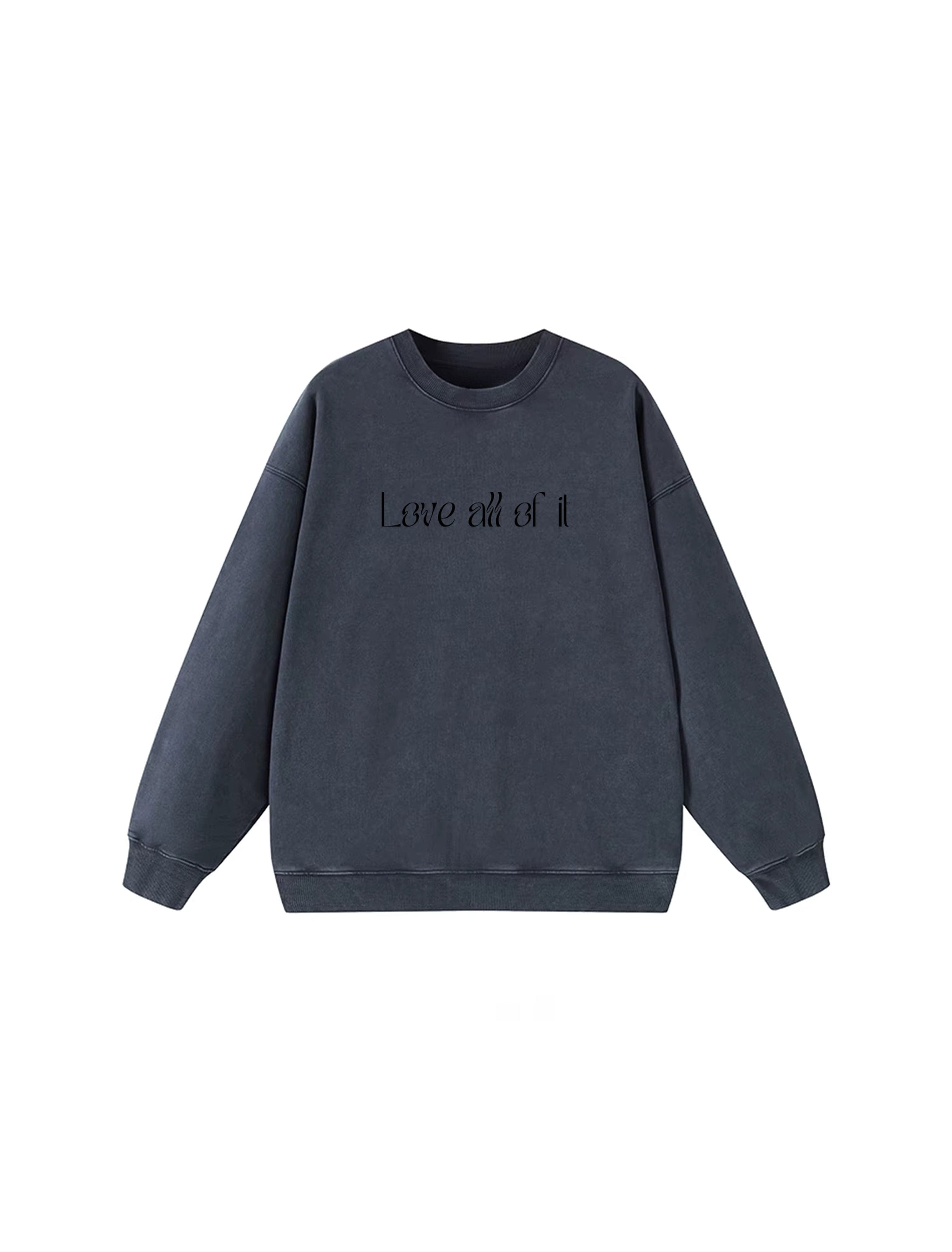 Lezat Sweatshirt Dark Grey - Love all of it / S Sammie Cotton Sweatshirt