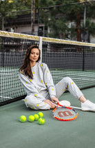 Lezat Sweatshirt Smile Crewneck Oversized Cotton Sweatshirt