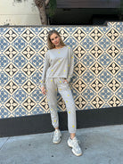 Lezat Sweatshirt Smile Crewneck Oversized Cotton Sweatshirt