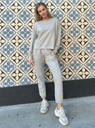 Lezat Sweatshirt Smile Relaxed Fit Cotton Sweatpant