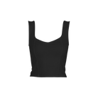 Lezat Tank Josie Organic Cotton Sweetheart Tank - Black