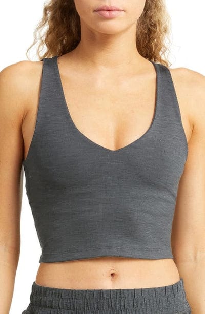 Lezat Tank Ronnie Organic Cotton Cutout Tank - Dark Heather Grey